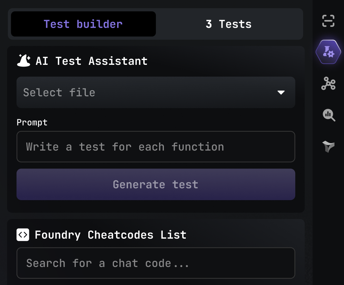 Testing Suite Generation Interface
